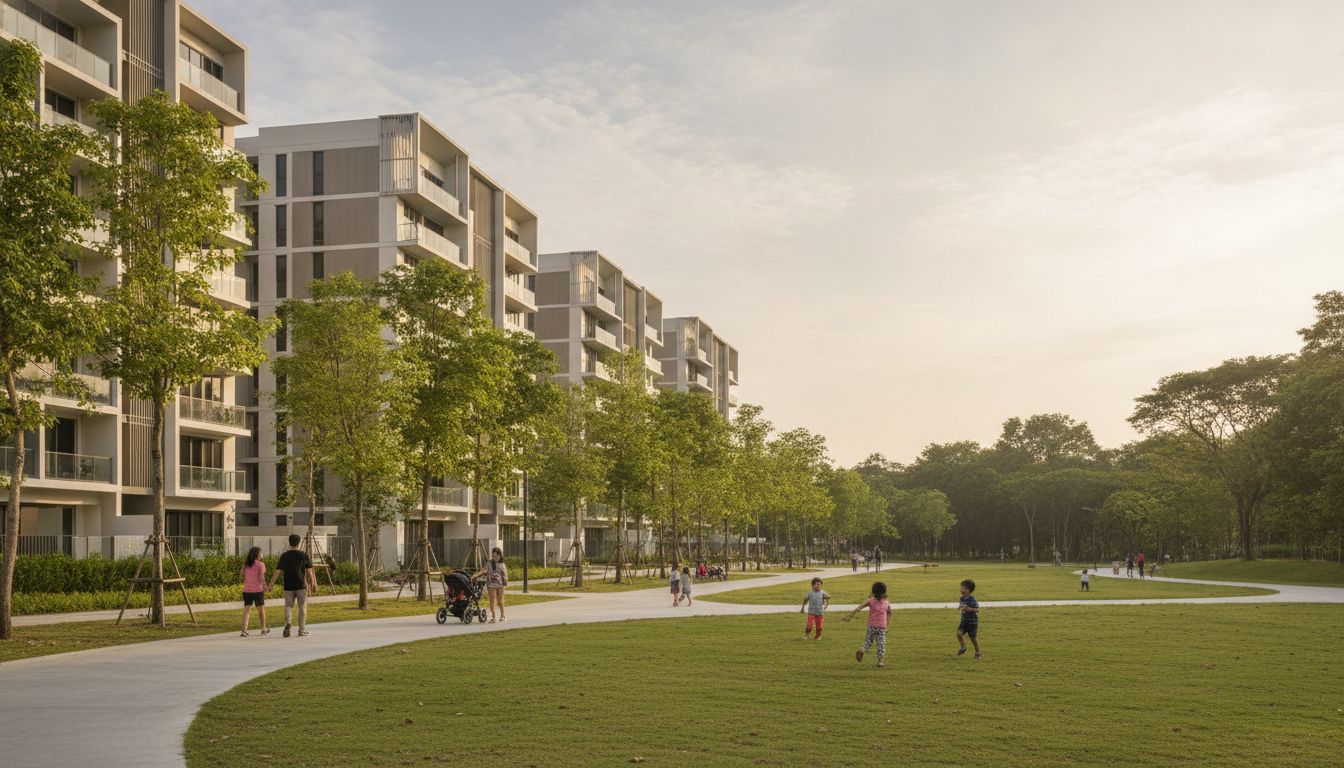 Lentor residential neighbourhood and park