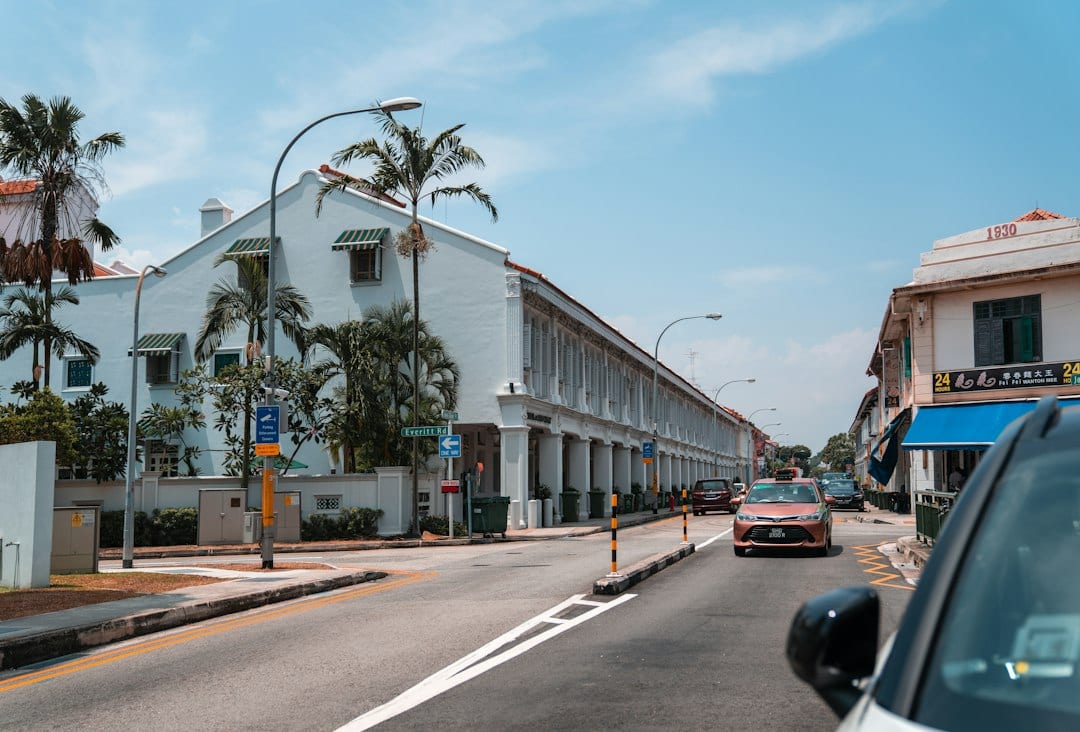 Residential street in Ang Mo Kio or Bishan, District 20, Singapore
