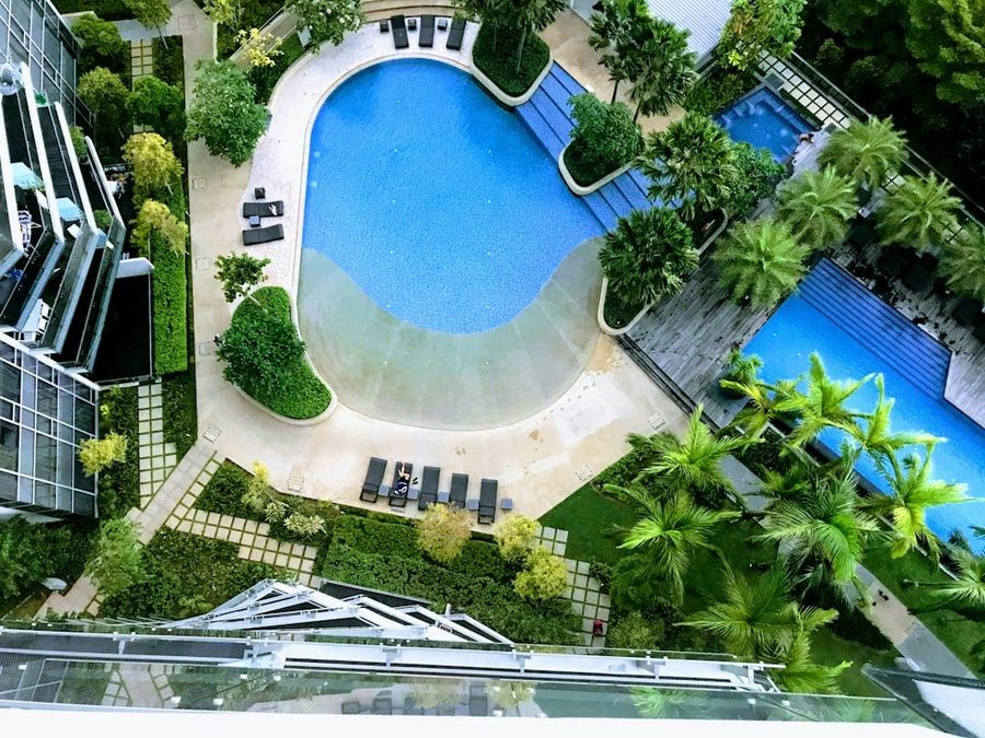 Singapore condominium with pool and landscaped grounds